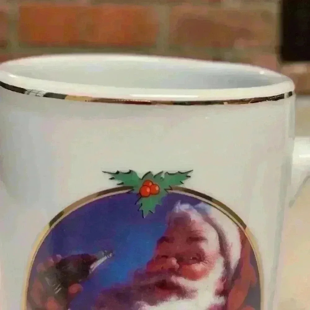 Vintage Set of 4 1996 Coca Cola "For Santa" Christmas Mugs/Tankards/Coffee/Tea - Picture 5 of 9